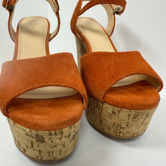Mr. Cat High Heels Suede Peep Toe Platform Sandals Shoes Party Size 6 - Picture 15 of 15